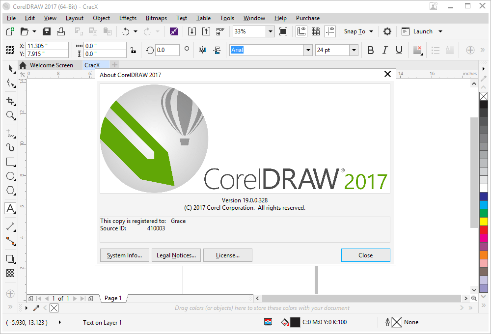 serial number corel draw 2017 64 bit